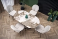 ROBINSON stół rozkładany Halmar beżowy marmur / cappuccino / czarny 