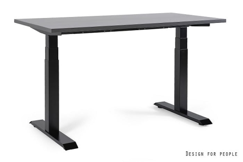 Biurko elektryczne Unique FIGHTER 160X70 czarny/blat beżowy 