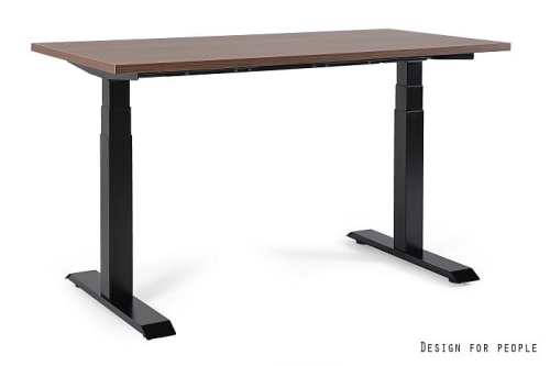 Biurko elektryczne Unique FIGHTER 140X70 czarny/blat walnut