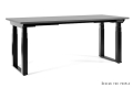 Biurko elektryczne Unique Q-FORM 150X80 czarny/blat biały