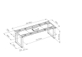 Biurko elektryczne Unique Q-FORM 150X80 czarny/blat biały