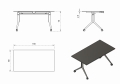 Biurko składane CARL 180X80 beżowe