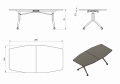 Biurko składane CARL TABLE 200X100 białe