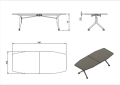 Biurko składane CARL TABLE 240X100 białe