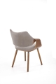 K396 krzesło Halmar orzechowy / popielaty 