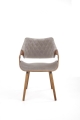 K396 krzesło Halmar orzechowy / popielaty 