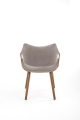 K396 krzesło Halmar orzechowy / popielaty 