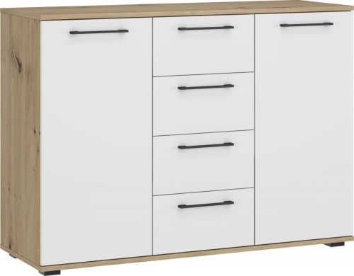 FLEX system szaf modułowych - KOMODA KM-2 Halmar dąb artisan/biały 