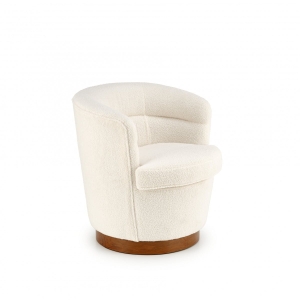 AMY fotel wypoczynkowy, kremowy / orzechowy (1p=1szt)