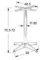 SH-7003-1/A aluminium - 58x58 cm