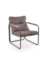HUDSON, zestaw ogrodowy ( sofa, fotel 2x, ława ), popielaty / brązowy 