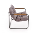 HUDSON, zestaw ogrodowy ( sofa, fotel 2x, ława ), popielaty / brązowy 