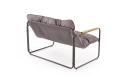HUDSON, zestaw ogrodowy ( sofa, fotel 2x, ława ), popielaty / brązowy 
