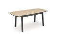 BARRIL stół rozkładany 130-170x80x72 cm dąb artisan/czarny (2p=1szt)