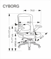 CYBORG fotel gabinetowy czarny (1p=1szt)