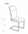 K584 krzesło beżowy / kaszmir (1p=2szt)