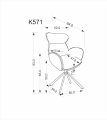 K571 krzesło cynamonowy (1p=2 szt)
