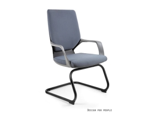 Fotel Unique APOLLO SKID czarny/ BL417 slategrey