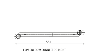 Łącznik rzędów ESPACIO Prawy