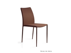 Krzesło Metalowe Unique DESIGN tkanina brązowe
