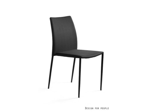 Krzesło Metalowe Unique DESIGN tkanina czarne