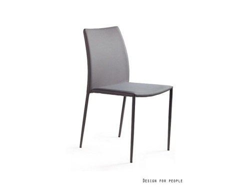 Krzesło Metalowe Unique DESIGN tkanina szare