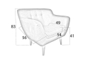 Fotel DomArtStyl TITINO I 83 cm