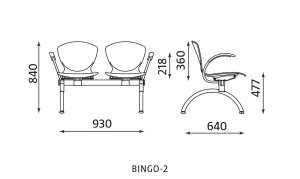 Ławka Nowy Styl BINGO-2 SEAT PLUS