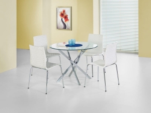 stół Halmar RAYMOND  bezbarwny chrom