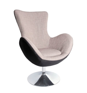 fotel wypoczynkowy Halmar BUTTERFLY czarno popielaty 