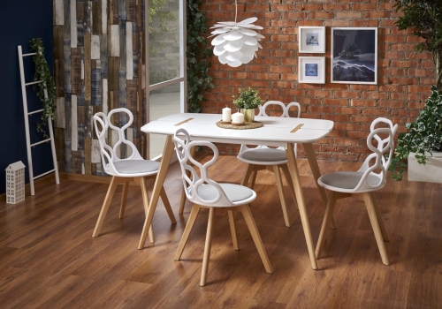 stół Halmar DAVID biały buk