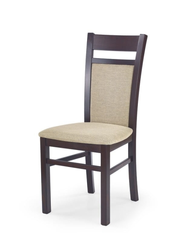 krzesło Halmar GERARD2  ciemny orzech Torent Beige
