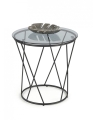 Stolik Halmar MANILA czarny dymiony