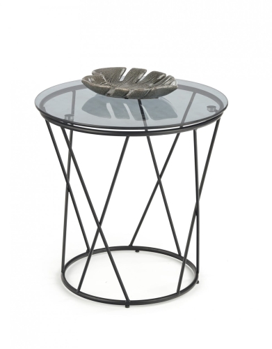 Stolik Halmar MANILA czarny dymiony