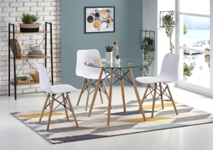 Stół Okrągły Halmar BERUS  transparentny