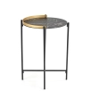 Stolik Halmar LINUX ciemny marmur / złoty