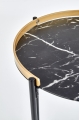 Stolik Halmar LINUX ciemny marmur / złoty