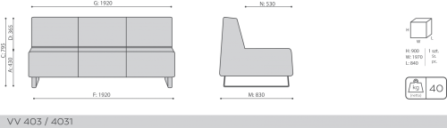 Sofa Bejot VOO VOO VV403