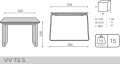 Stół Bejot VOO VOO VV TS5  700x700mm