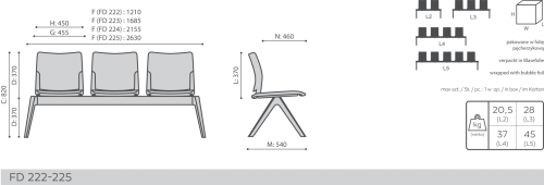 Ławka Bejot FENDO FD 225 4N