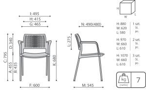 Krzesło Bejot KYOS KY 220 1N - plastik