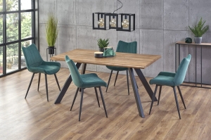 ESPOSITO stół Halmar, blat - naturalny, nogi - czarny