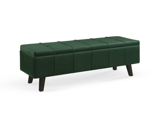MASSIMO ławka Halmar ciemny zielony velvet