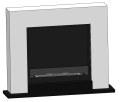 biokominek Infire z certyfikatem TUV INPORTAL 2 white