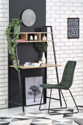 NARVIK B2 biurko Halmar czarny / dąb sonoma 