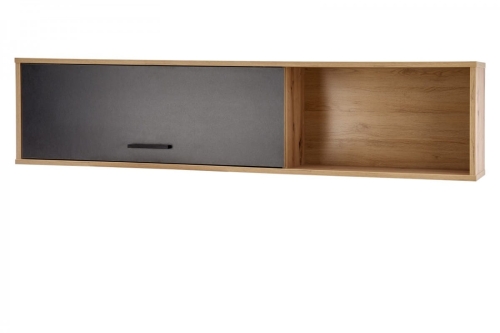 półka wisząca Halmar RAVEN P-1  dąb artisan czarny 