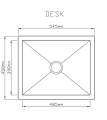 DESK zlewozmywak Halmar granitowy czarny 
