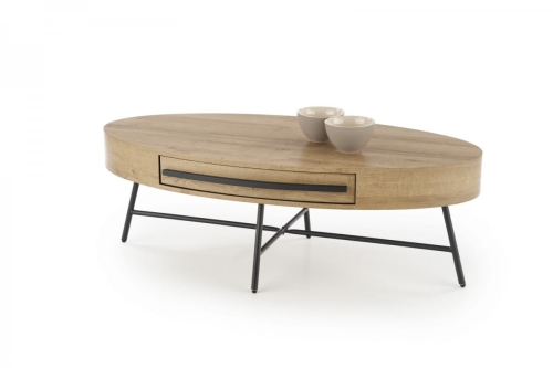 CAROLINA ława Halmar dąb złoty/czarny 