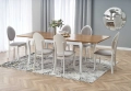 WINDSOR stół rozkładany 160-240x90x76 cm Halmar kolor ciemny dąb/biały