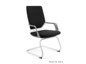 Fotel Unique APOLLO SKID biały/ BL418 black (Wyprzedaż)